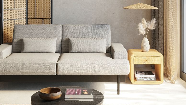 Szafka nocna Wapa z rattanu