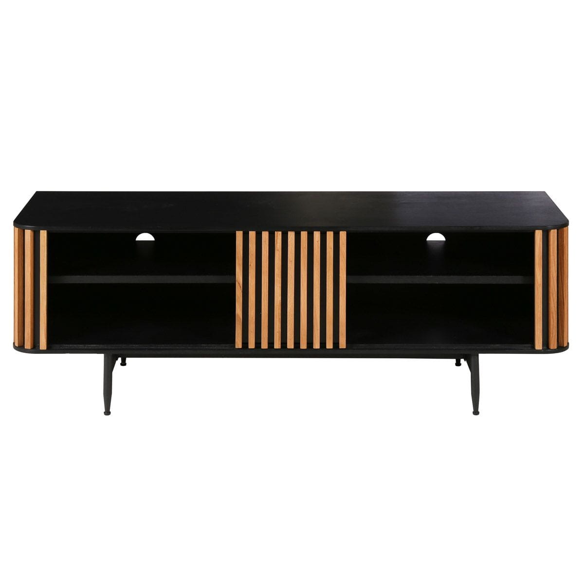Szafka rtv Linea 130 cm dębowe lamele