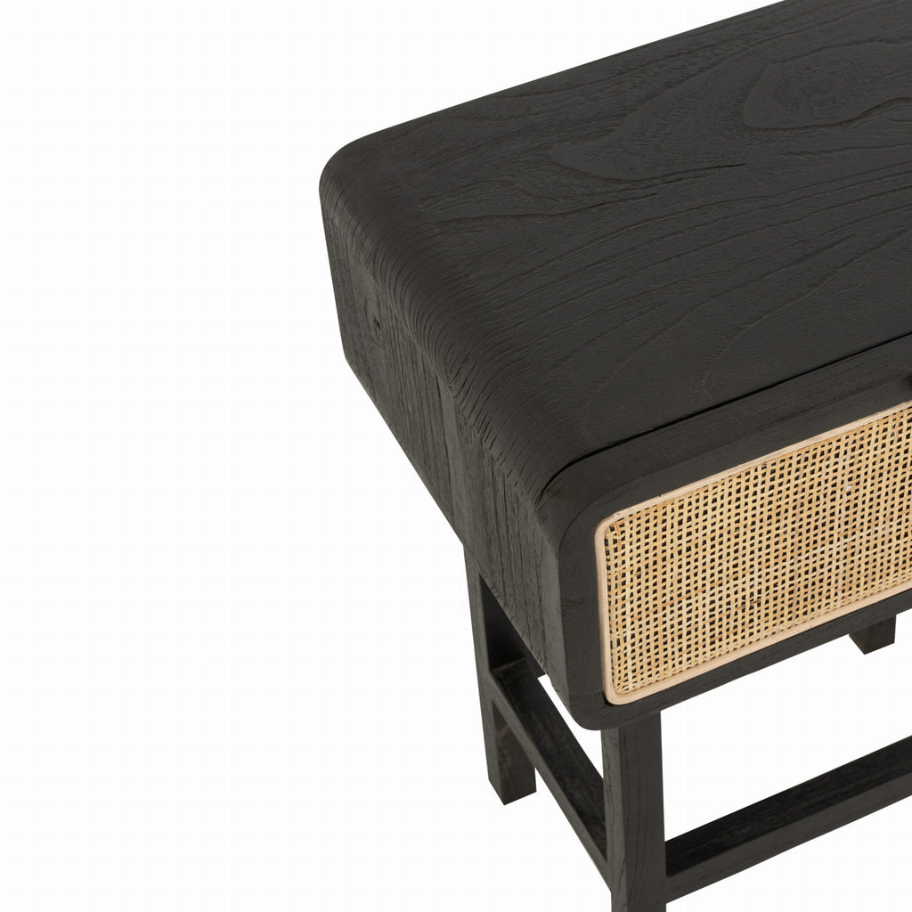 Stolik Molly szafka nocna drewno rattan 60x45x37 cm J-Line