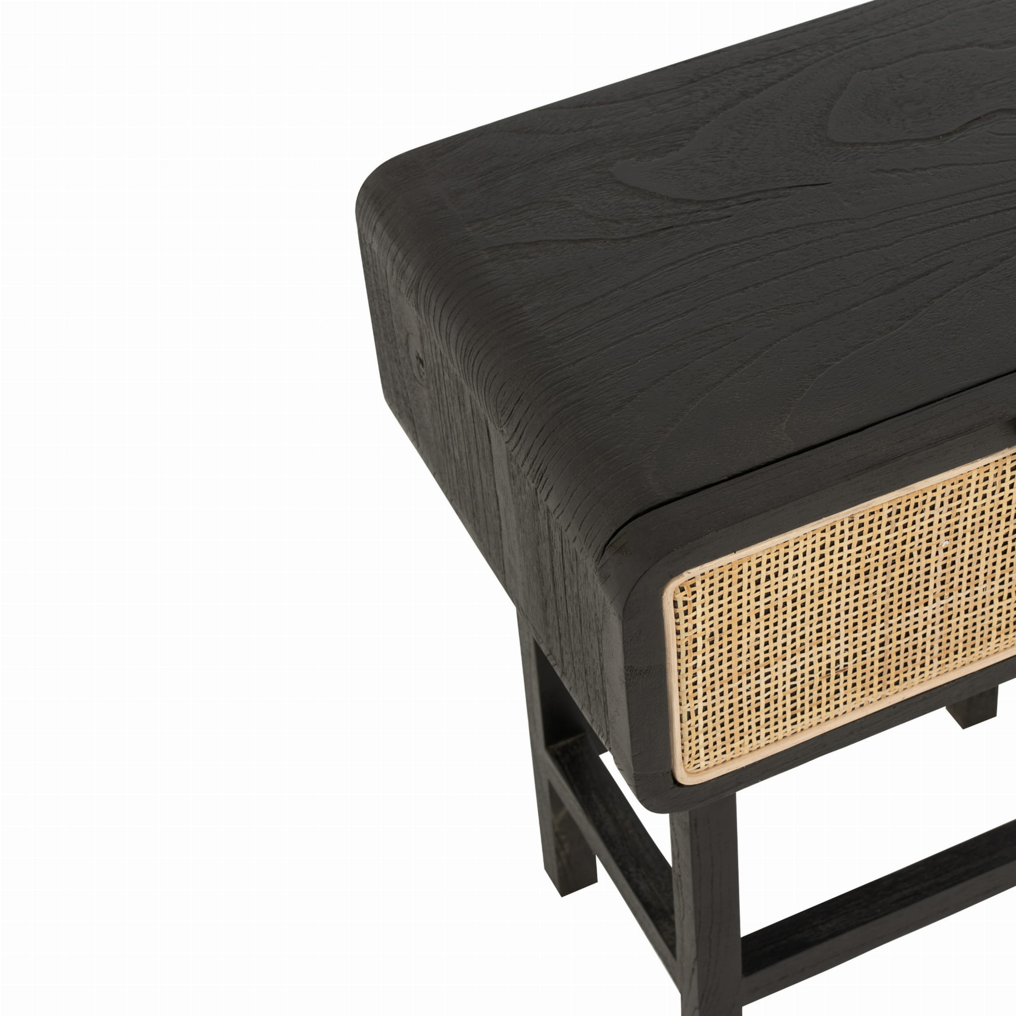 Stolik Molly szafka nocna drewno rattan 60x45x37 cm J-Line