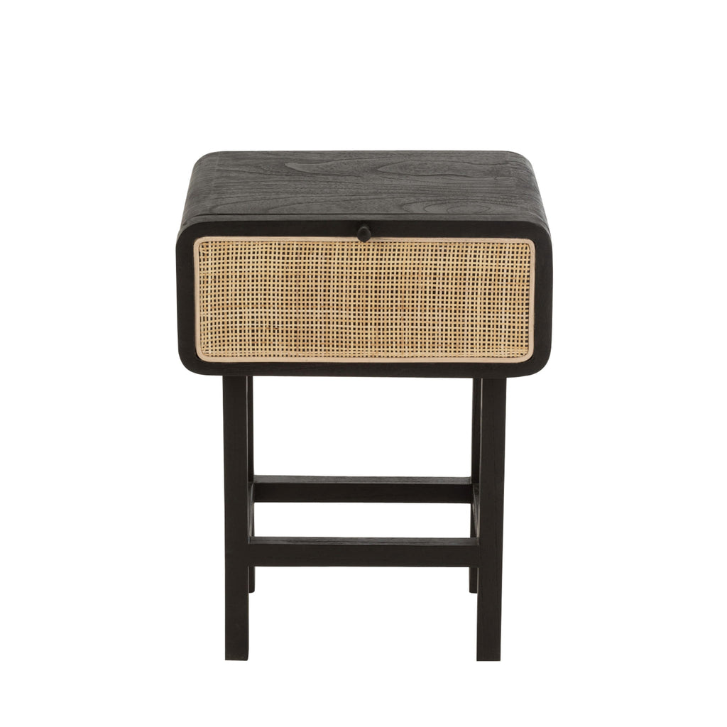 Stolik Molly szafka nocna drewno rattan 60x45x37 cm J-Line