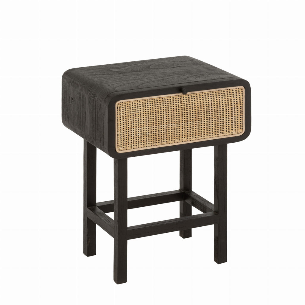 Stolik Molly szafka nocna drewno rattan 60x45x37 cm J-Line