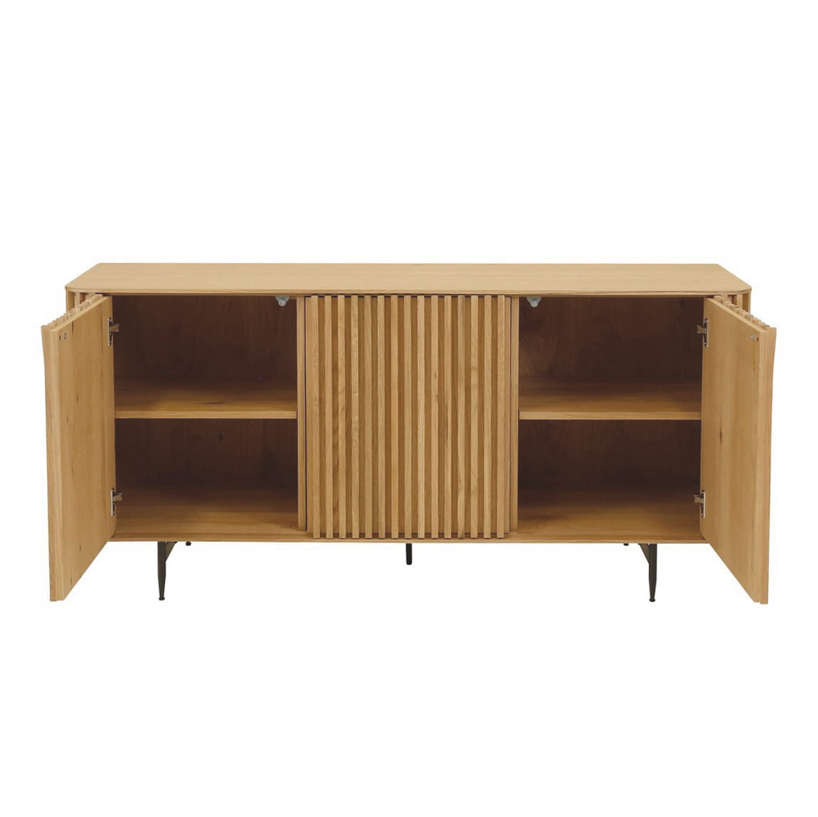 Komoda  Linea dębowa lamele 159x45x76 cm