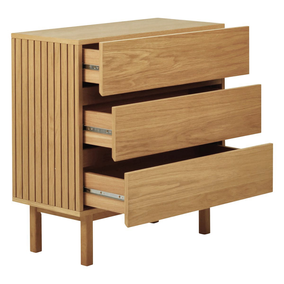 Komoda Prima 85x40x80 cm 3 szuflady dębowa
