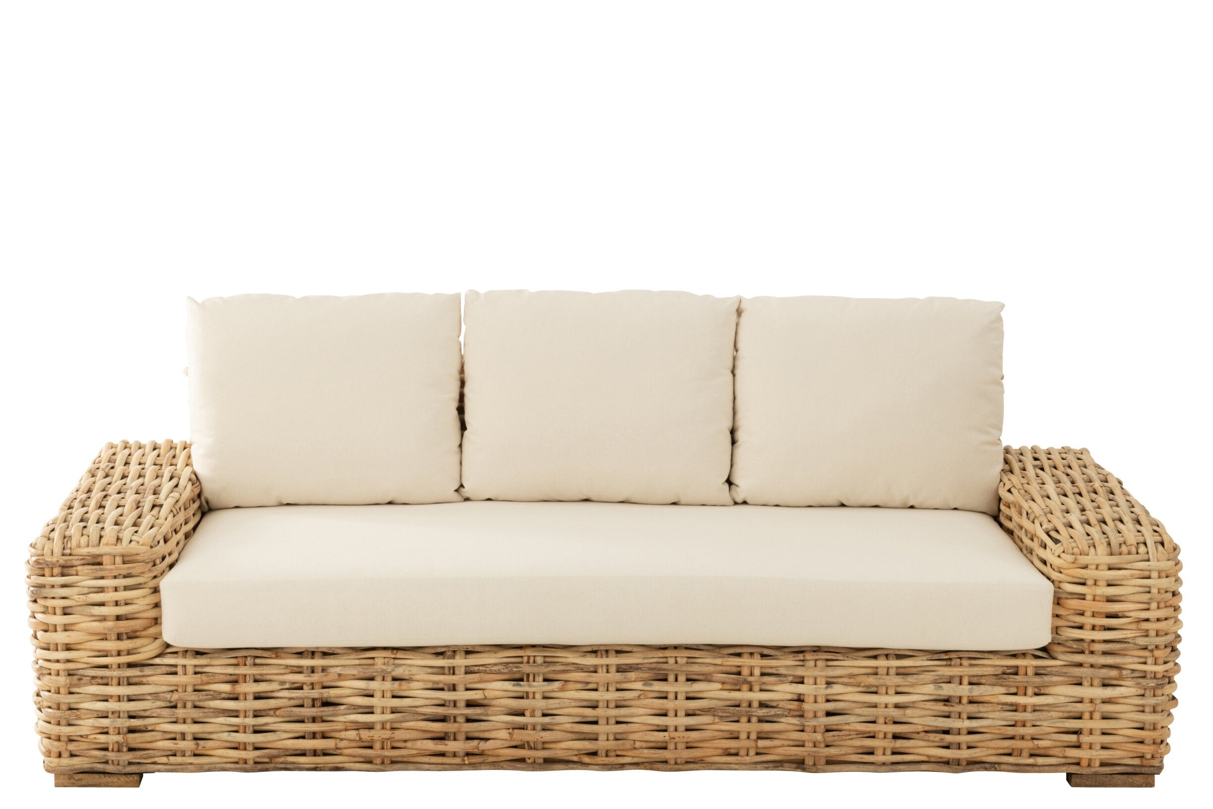 Sofa rattanowa UBUD 3-osobowa z poduszkami