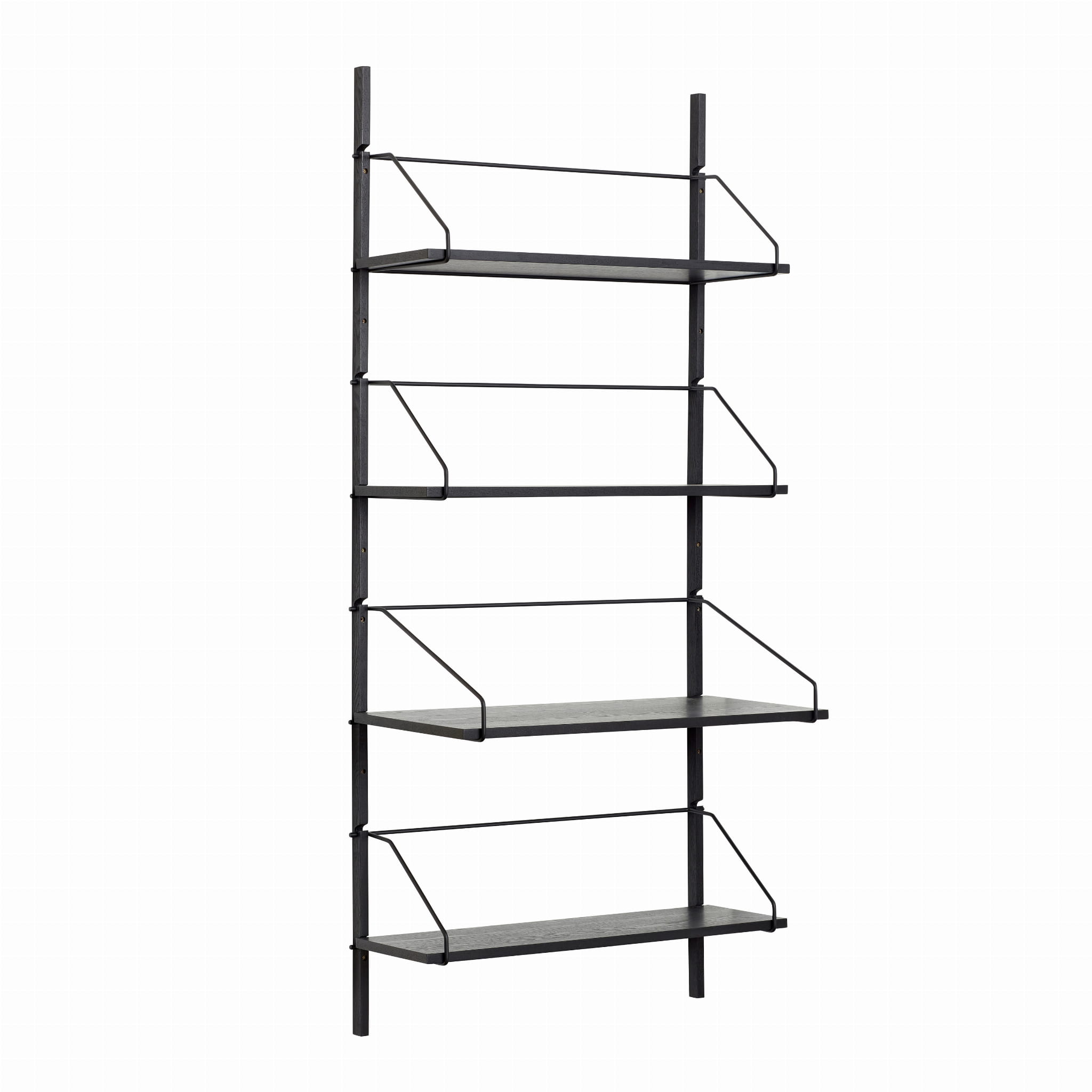 Regał ścienny Norm 4 półki czarne 80xh180cm