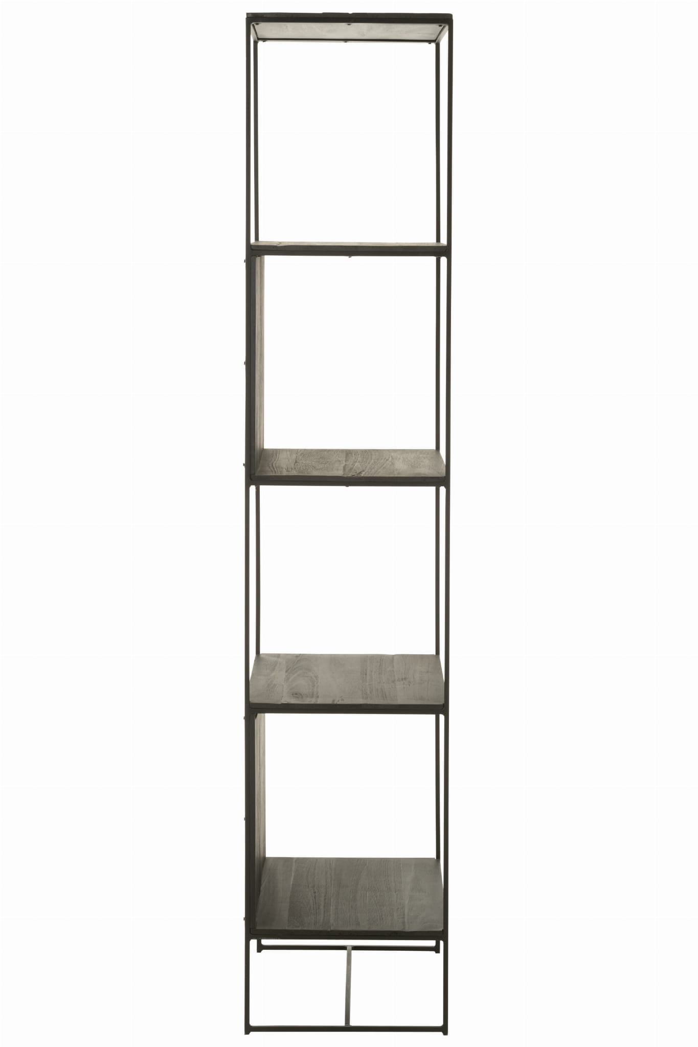 Regał NOCTA z drewna tekowego metalu 190x50cm