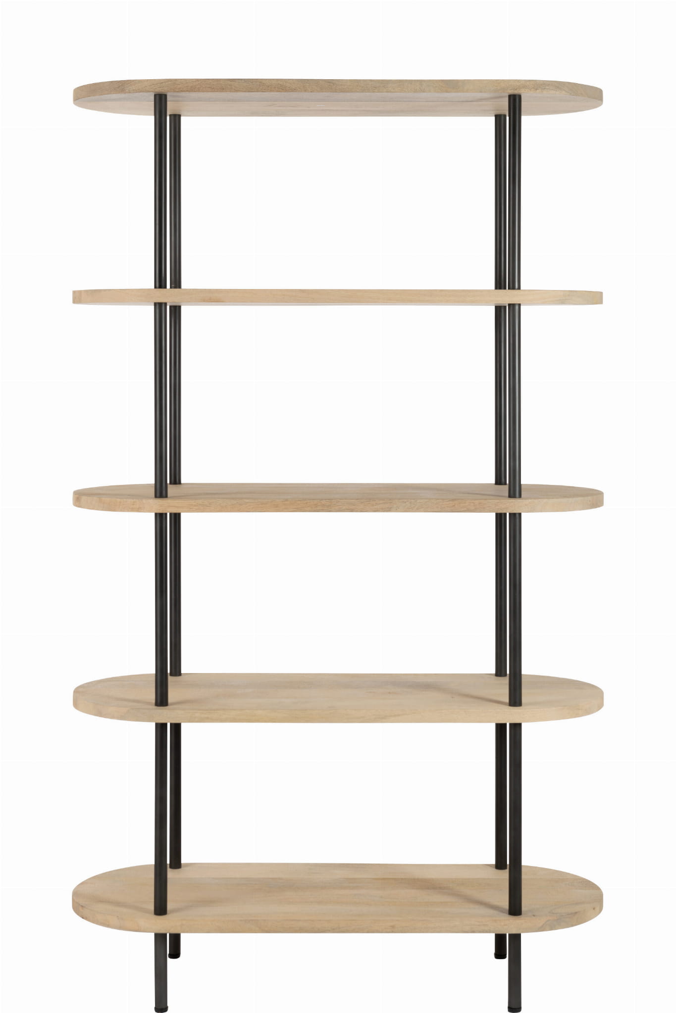 Regał ELI 5 półek drewno mango metal 105x40x176 cm