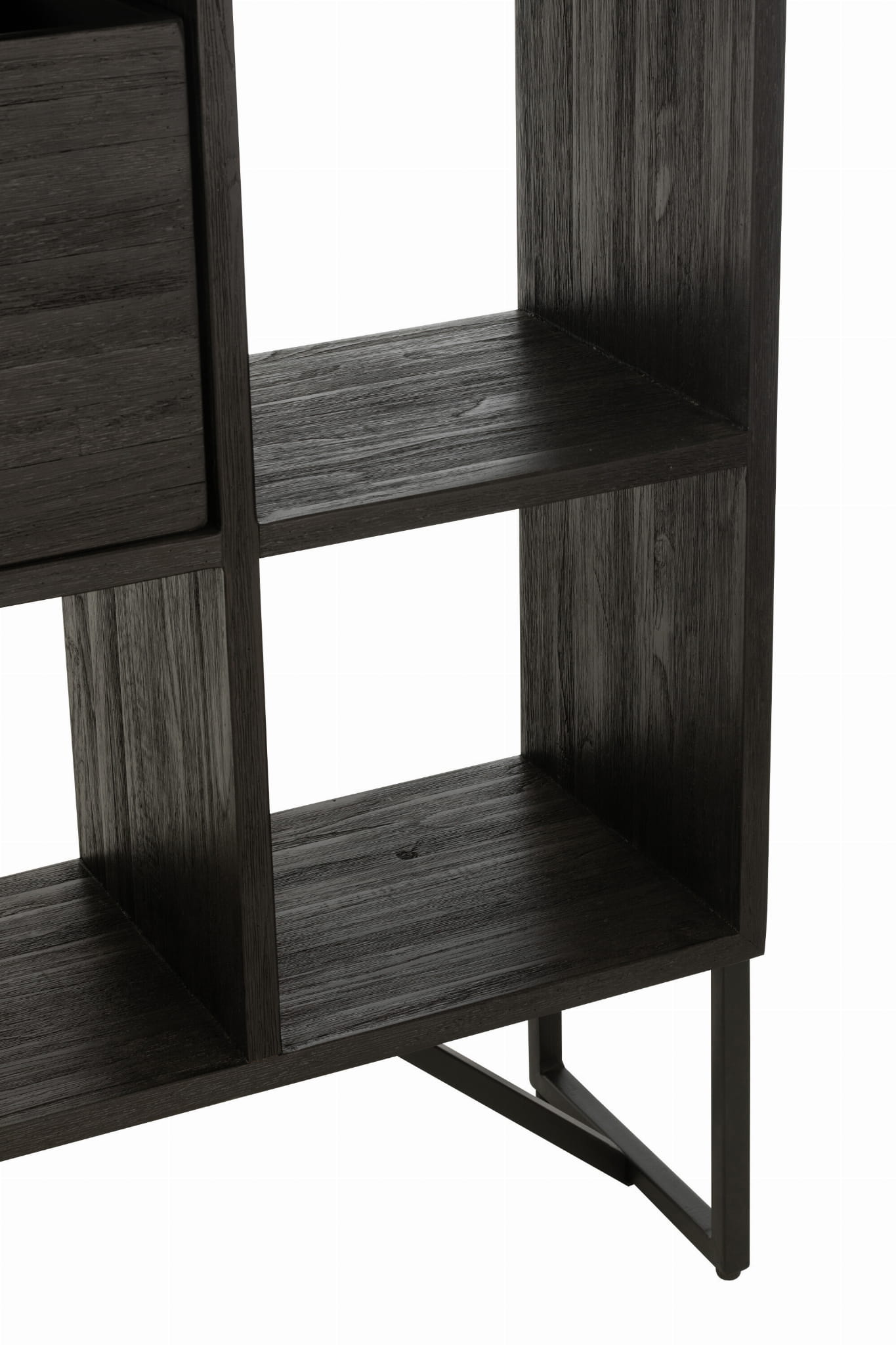 Regał z szufladami NOIR TEAK z recyklingowanego drewna 100x30x158 cm