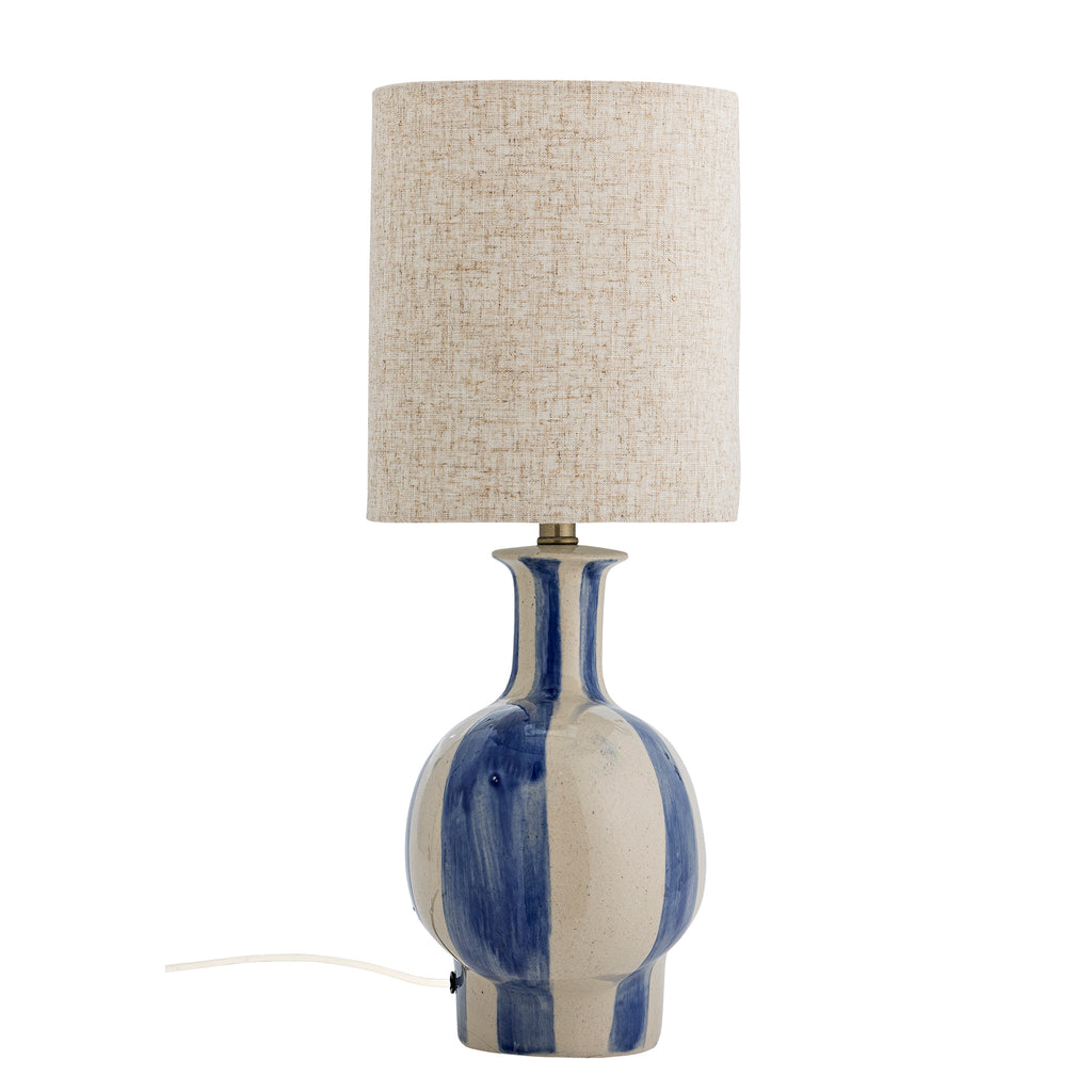 Lampa stołowa ALIDA w pasy niebieska 46 cm