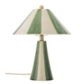 Lampa stołowa Olive w pasy zielony 35 cm