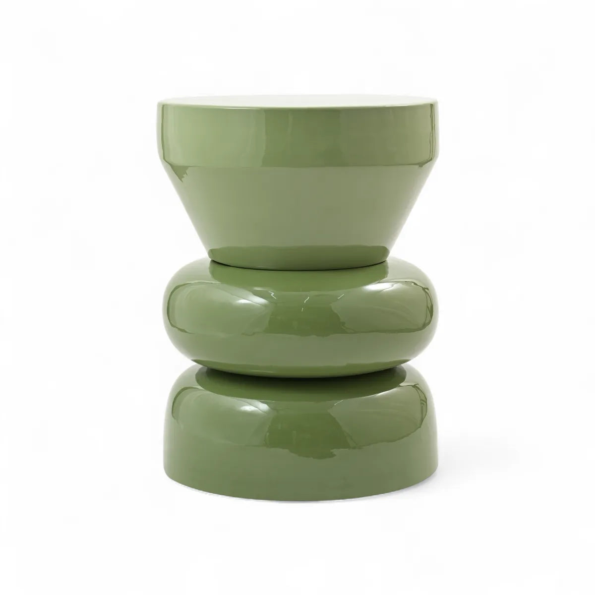 Stolik boczny CALYPSO Glossy metalowy zielony ø35x46 cm
