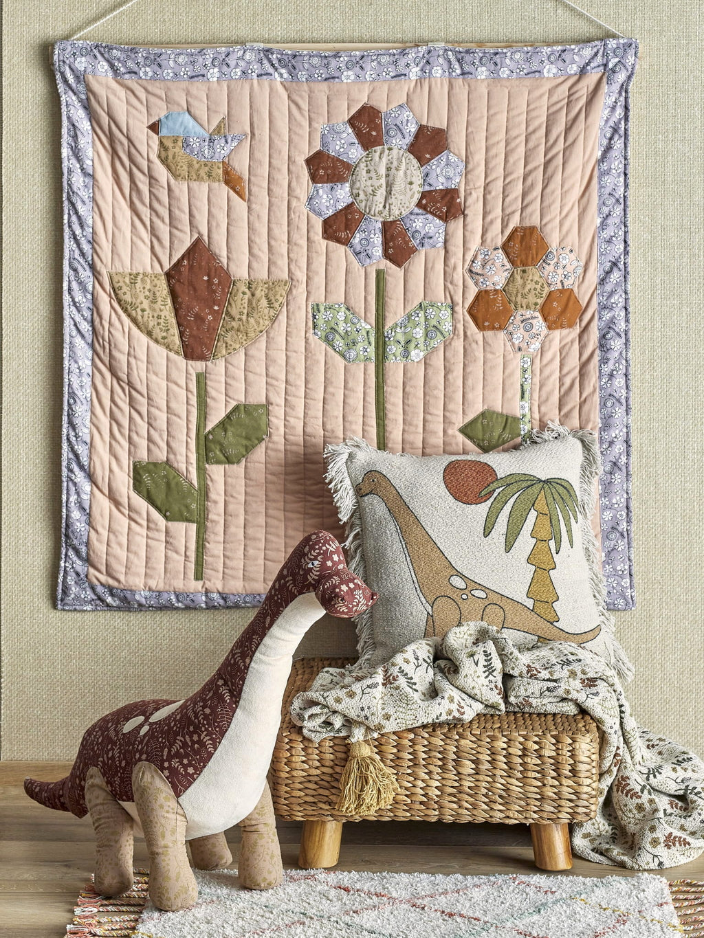 Dekoracja ścienna Tanne Patchwork dziecięca 100x100cm Bloomingville Mini