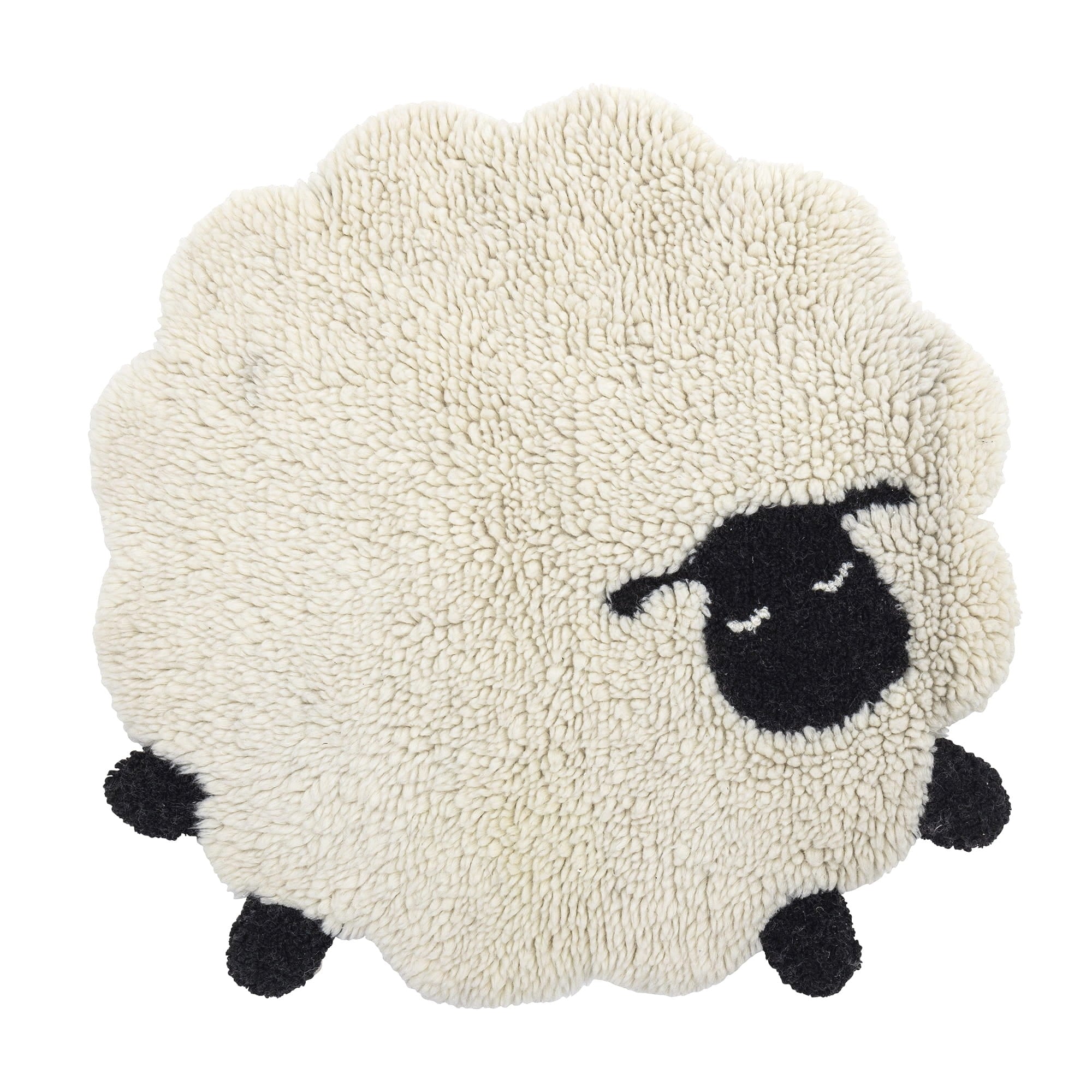 Dywan Dolly 84 cm kremowy wełniany owieczka Bloomingville Mini