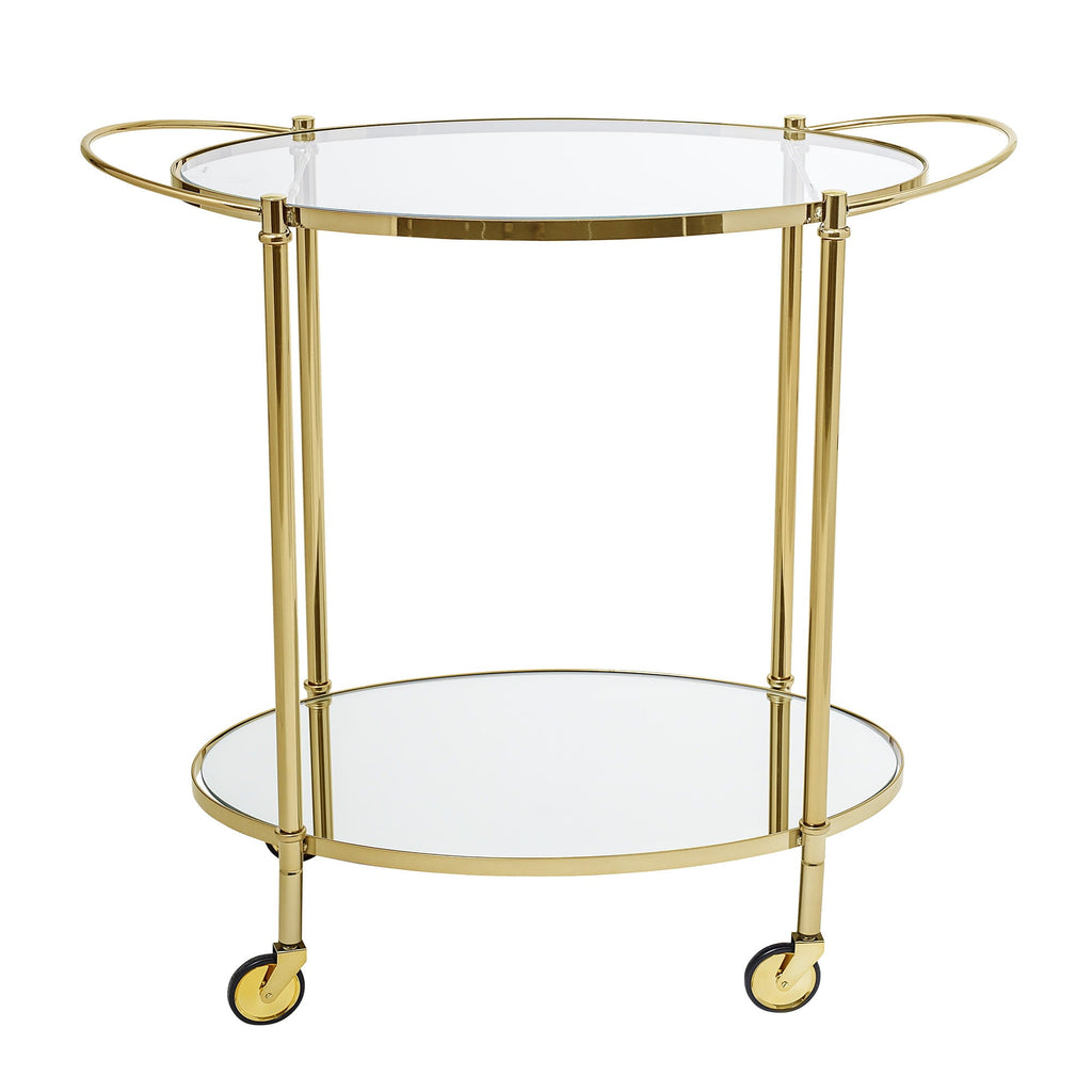 Elegancki stół barowy złoty szklany 86x46xH81 cm Bloomingville
