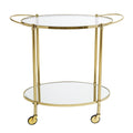 Elegancki stół barowy złoty szklany 86x46xH81 cm Bloomingville