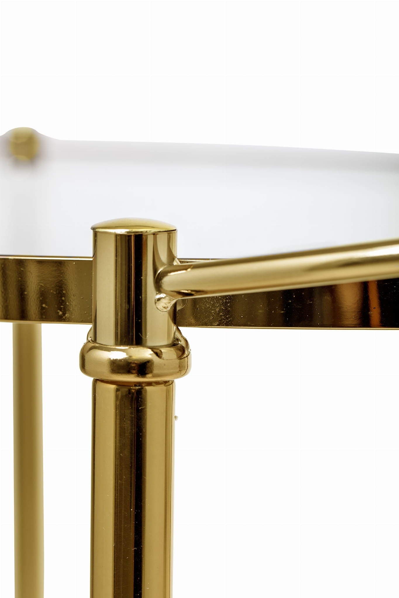 Elegancki stół barowy złoty szklany 86x46xH81 cm Bloomingville