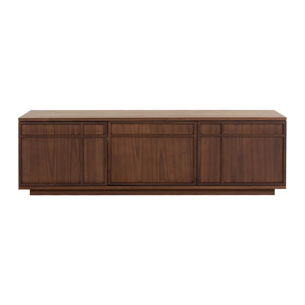 Szafka rtv FERMO 150 cm – fornir orzech włoski, 3-drzwiowa