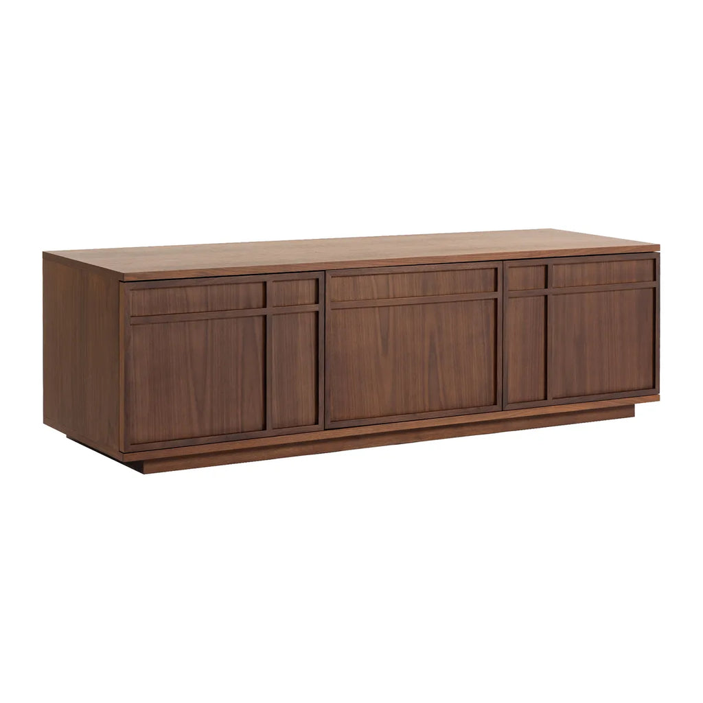 Szafka rtv FERMO 150 cm – fornir orzech włoski, 3-drzwiowa