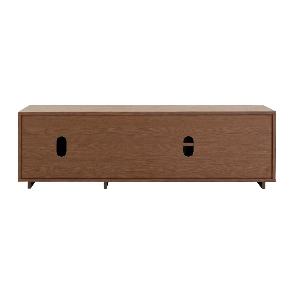 Szafka rtv FERMO 150 cm – fornir orzech włoski, 3-drzwiowa