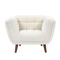 Fotel Beryl pikowany boucle kremowy 110x90x76cm Zago