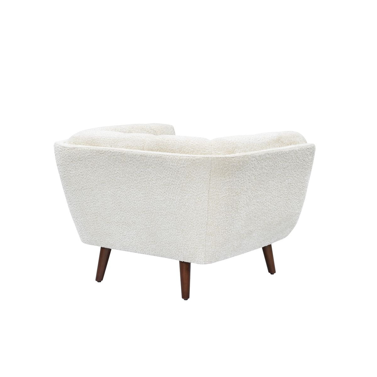 Fotel Beryl pikowany boucle kremowy 110x90x76cm Zago