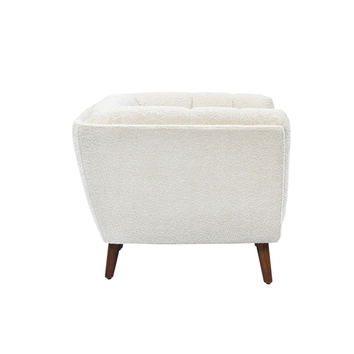 Fotel Beryl pikowany boucle kremowy 110x90x76cm Zago