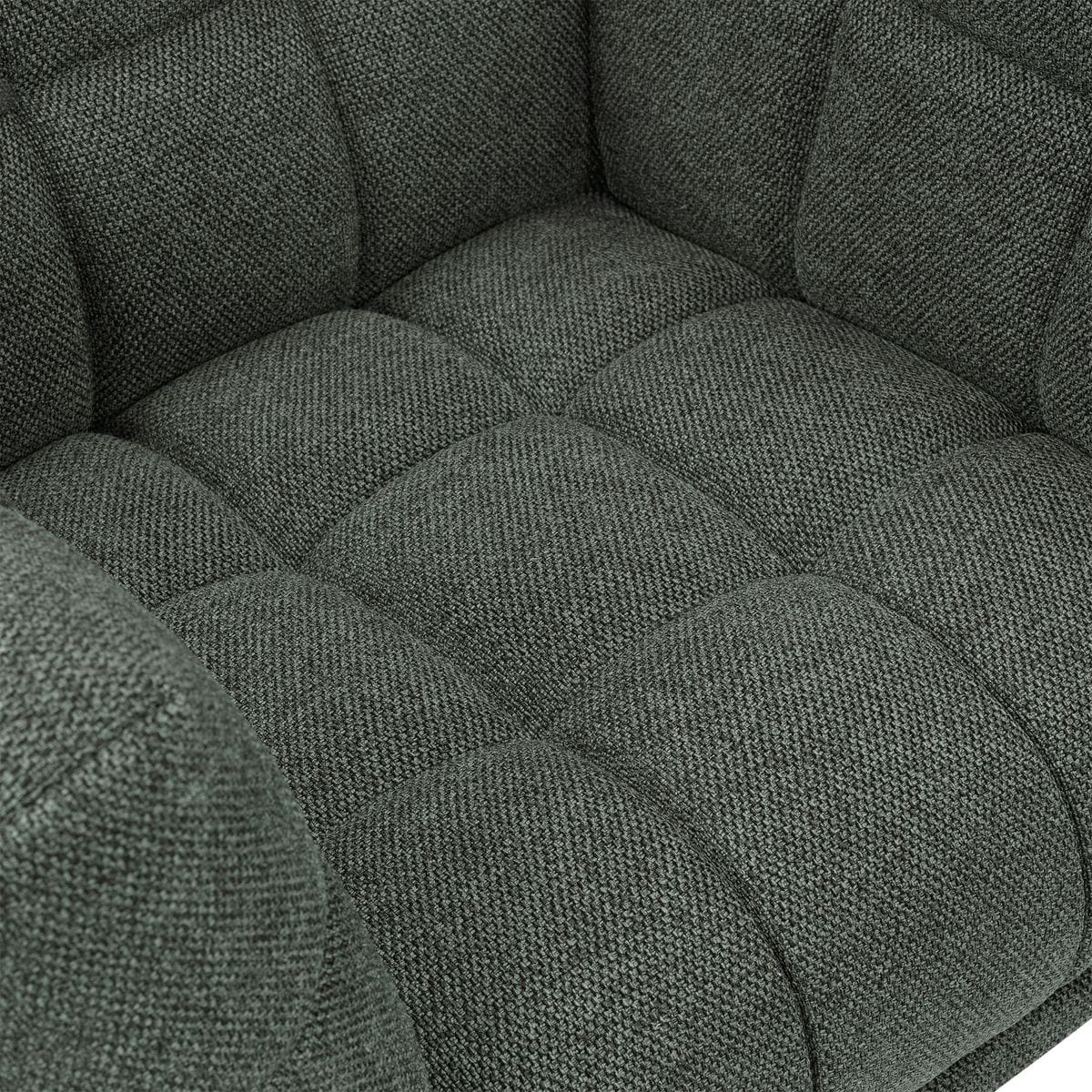 Fotel Beryl pikowany khaki zielony 110x90x76cm Zago