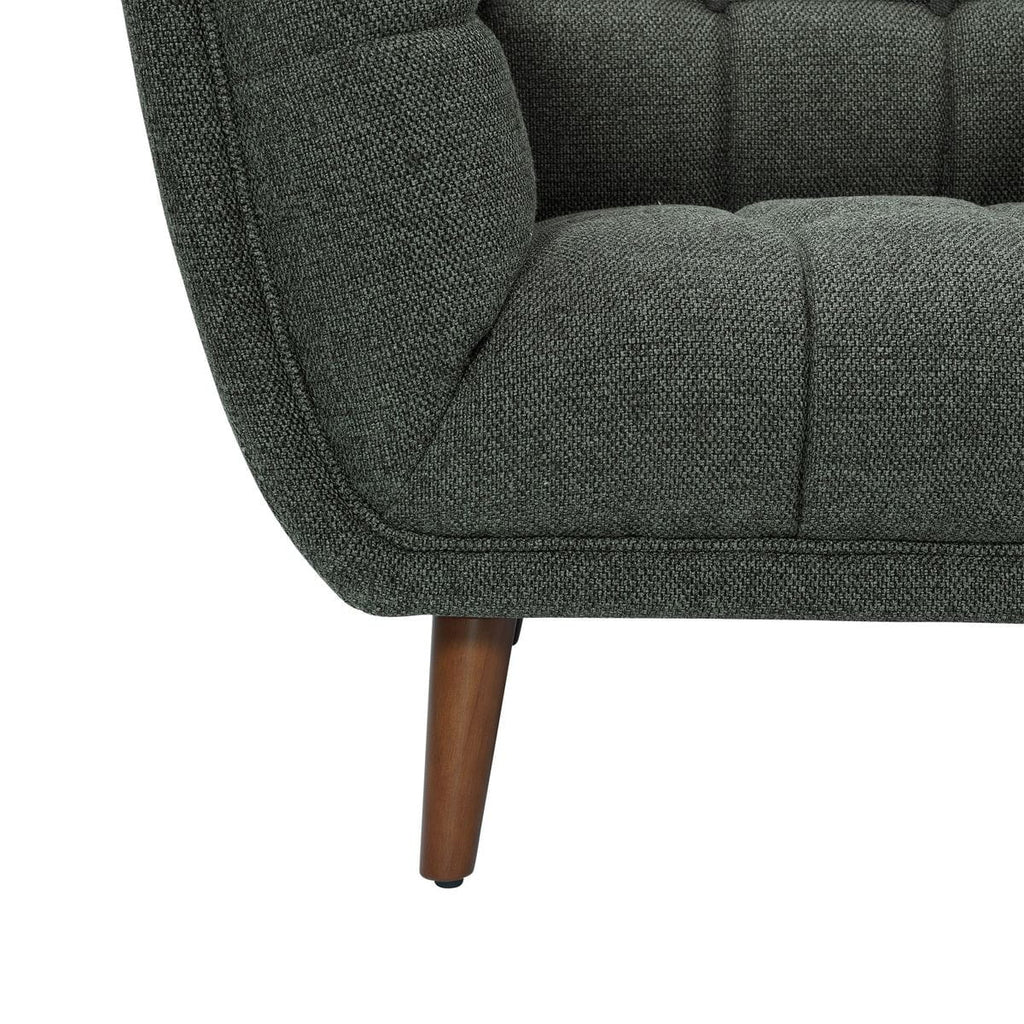 Fotel Beryl pikowany khaki zielony 110x90x76cm Zago