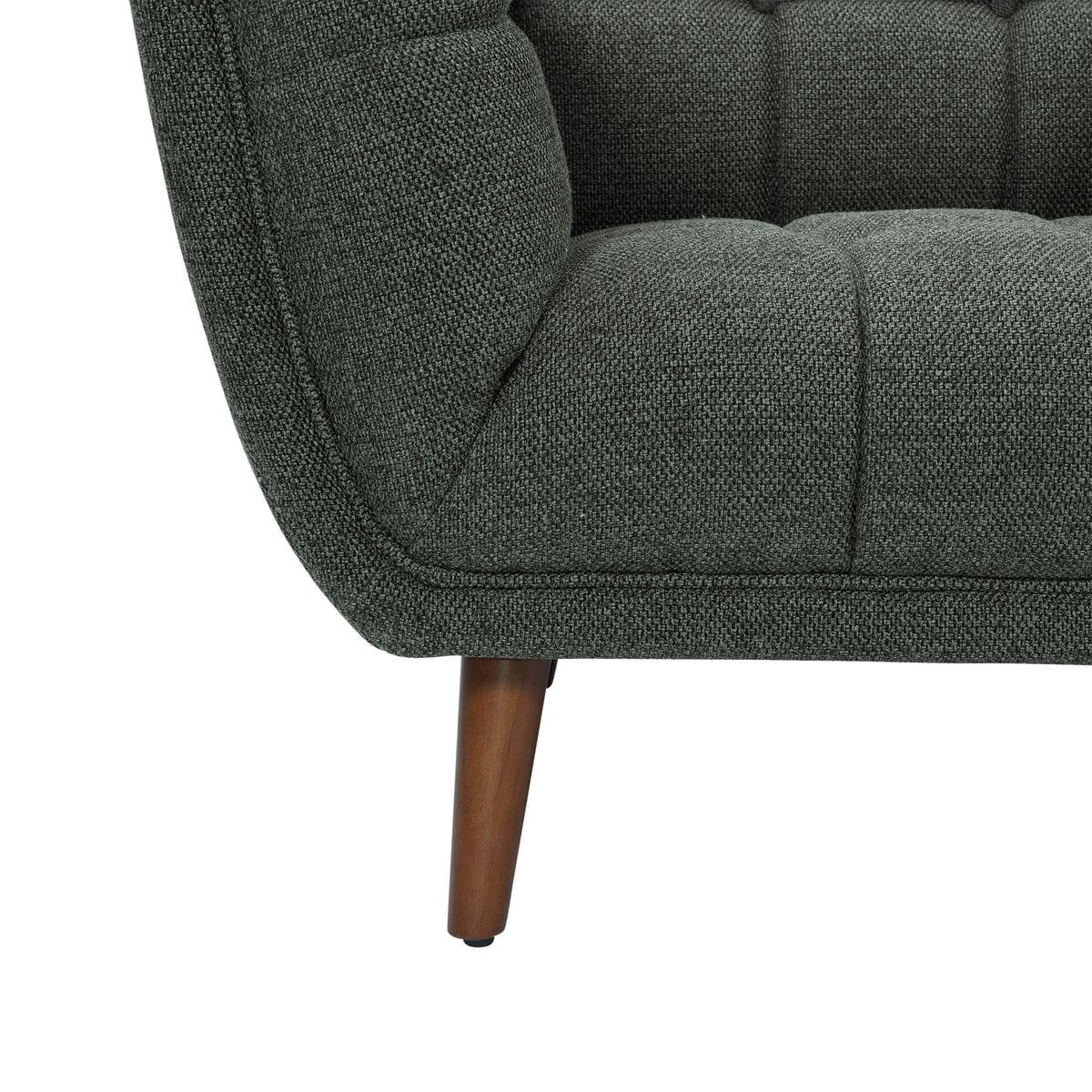 Fotel Beryl pikowany khaki zielony 110x90x76cm Zago
