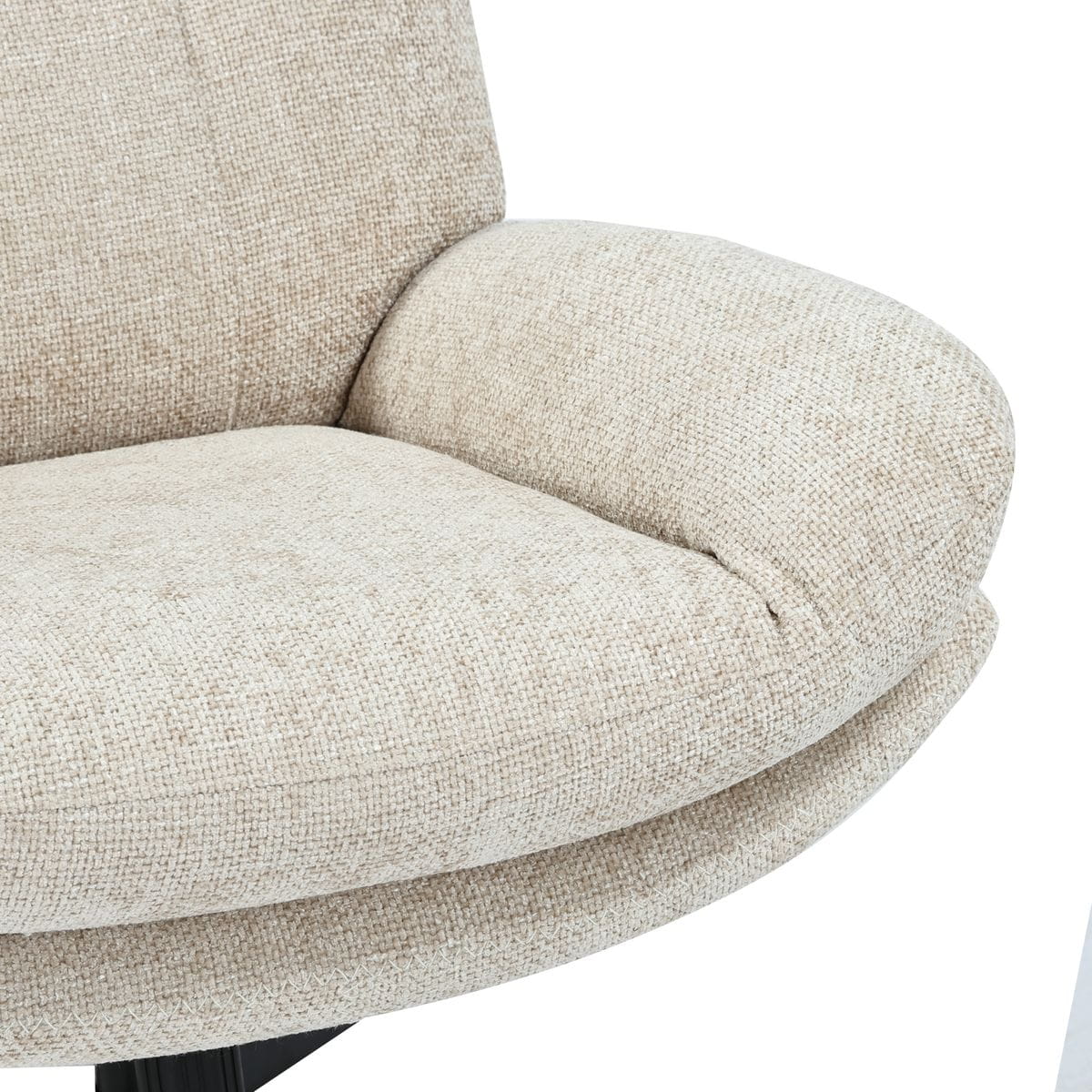 Fotel Chill obrotowy taupe uszak Zago