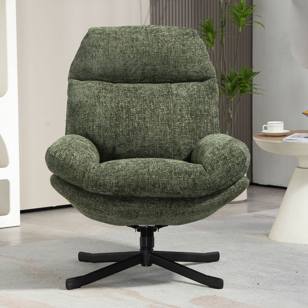 Fotel Chill obrotowy zielony khaki uszak Zago