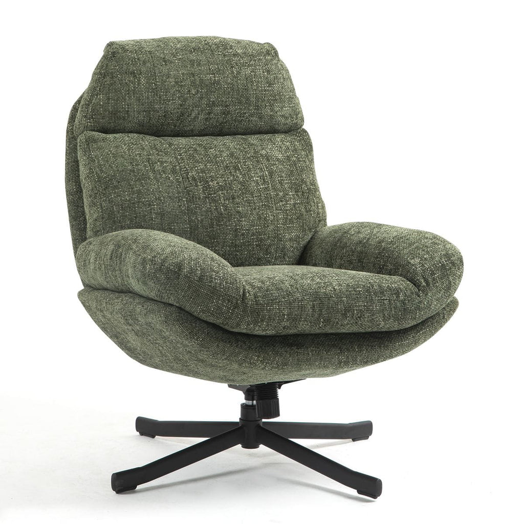 Fotel Chill obrotowy zielony khaki uszak Zago