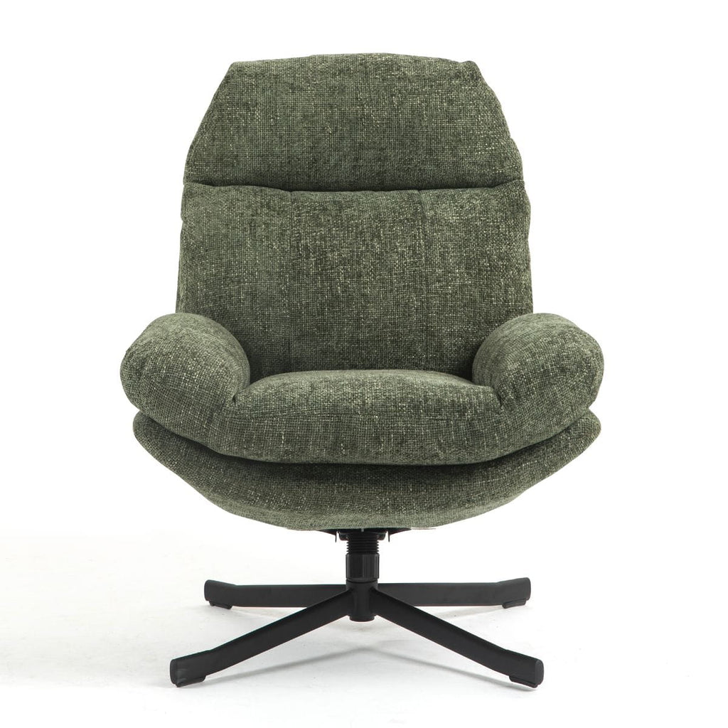 Fotel Chill obrotowy zielony khaki uszak Zago