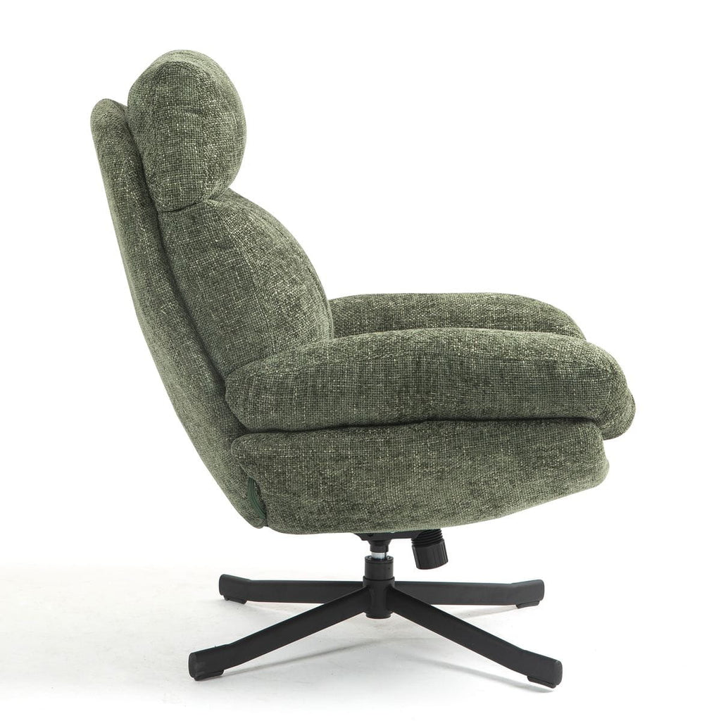 Fotel Chill obrotowy zielony khaki uszak Zago