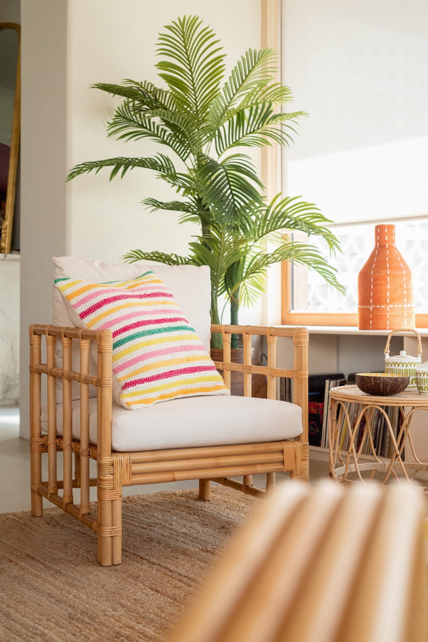 Fotel Elise rattan naturalny J - LINE
