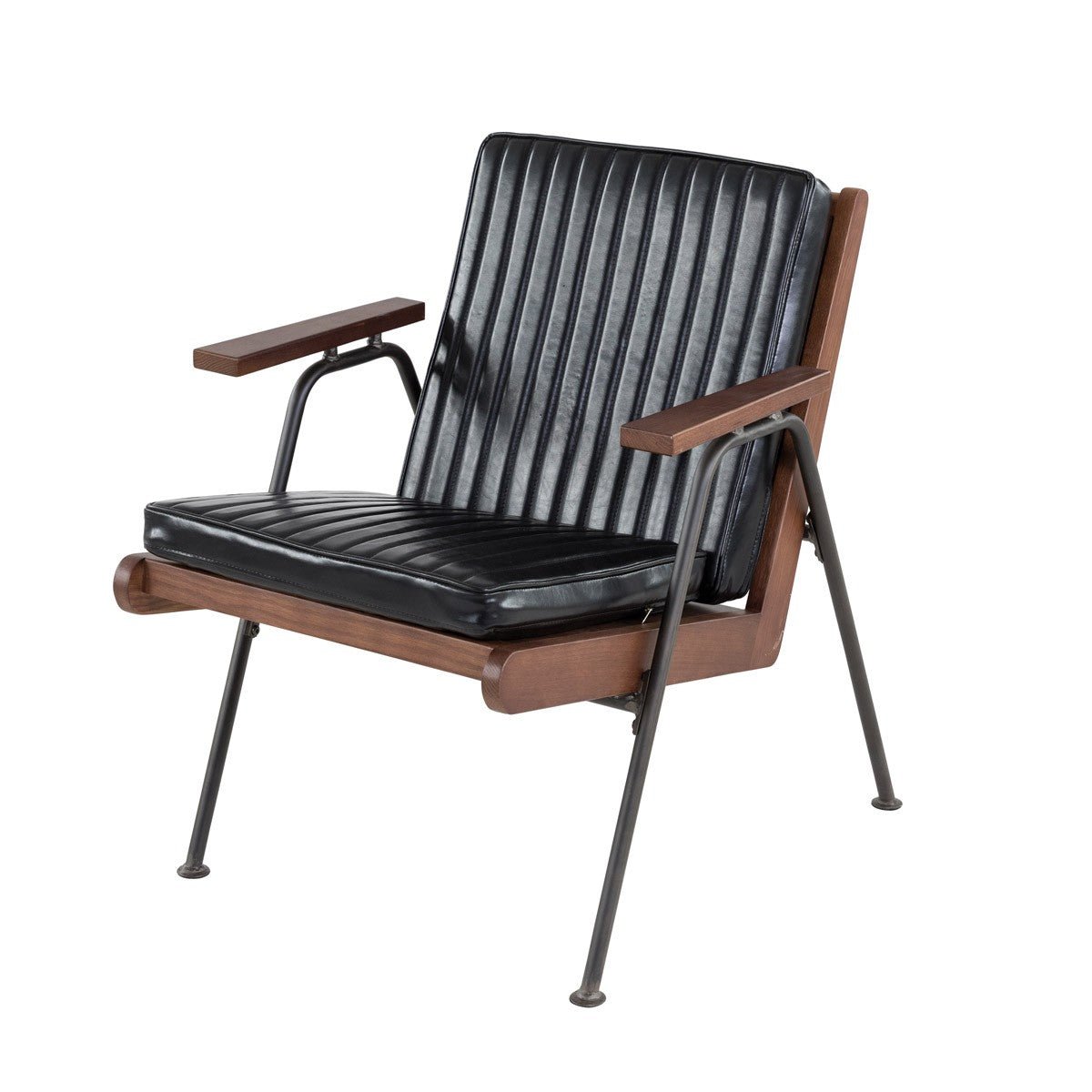 Fotel Emile Vintage drewno metal ekoskóra Zago