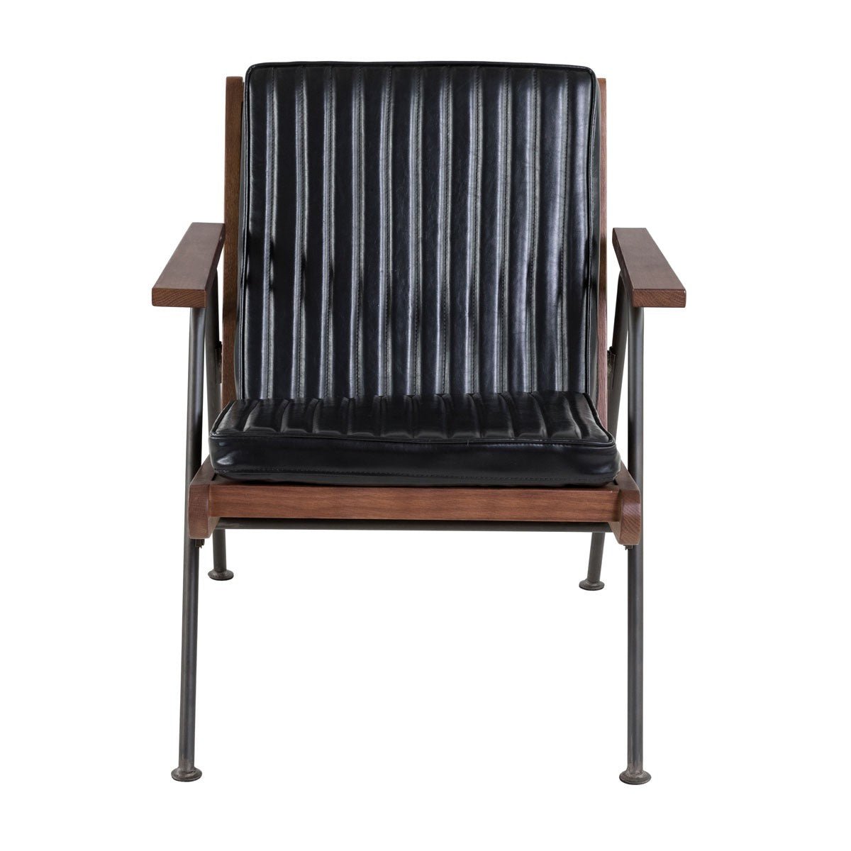 Fotel Emile Vintage drewno metal ekoskóra Zago