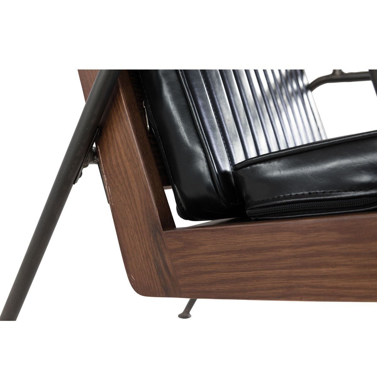Fotel Emile Vintage drewno metal ekoskóra Zago