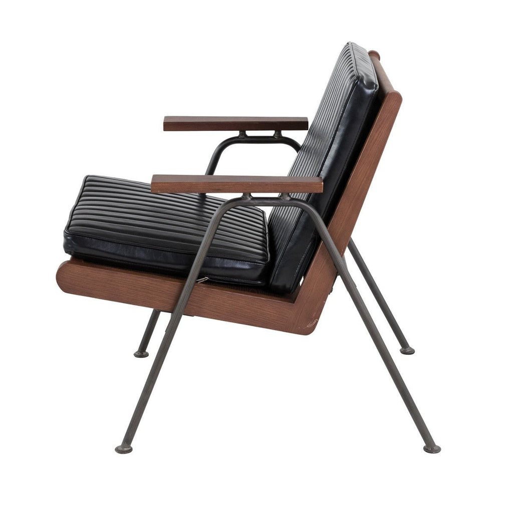 Fotel Emile Vintage drewno metal ekoskóra Zago