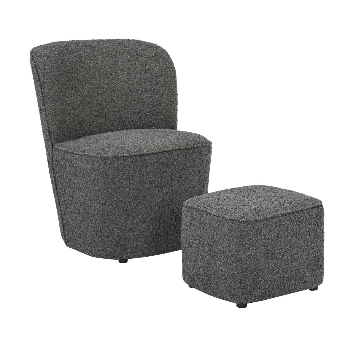 Fotel JONA boucle ciemnoszary Zago