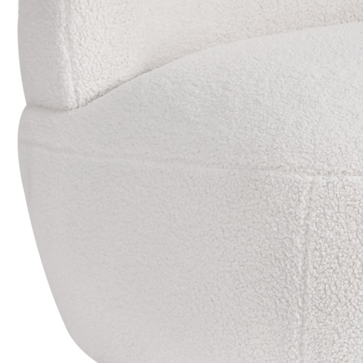 Fotel obrotowy Lana biały ecru 68x76x70 cm boucle Zago