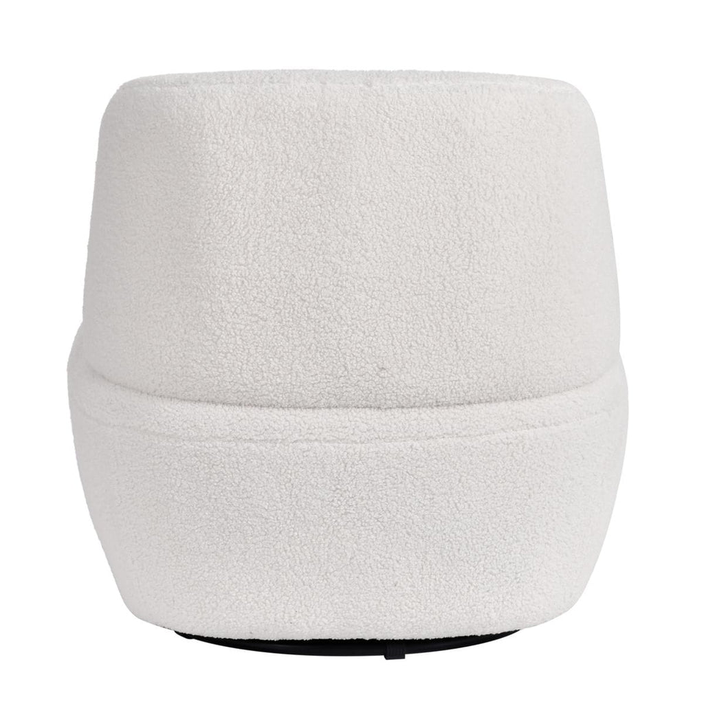 Fotel obrotowy Lana biały ecru 68x76x70 cm boucle Zago