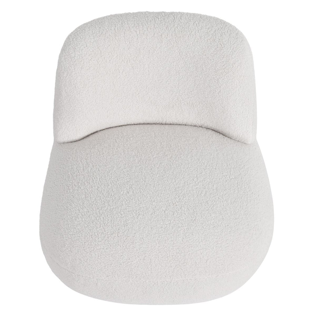 Fotel obrotowy Lana biały ecru 68x76x70 cm boucle Zago