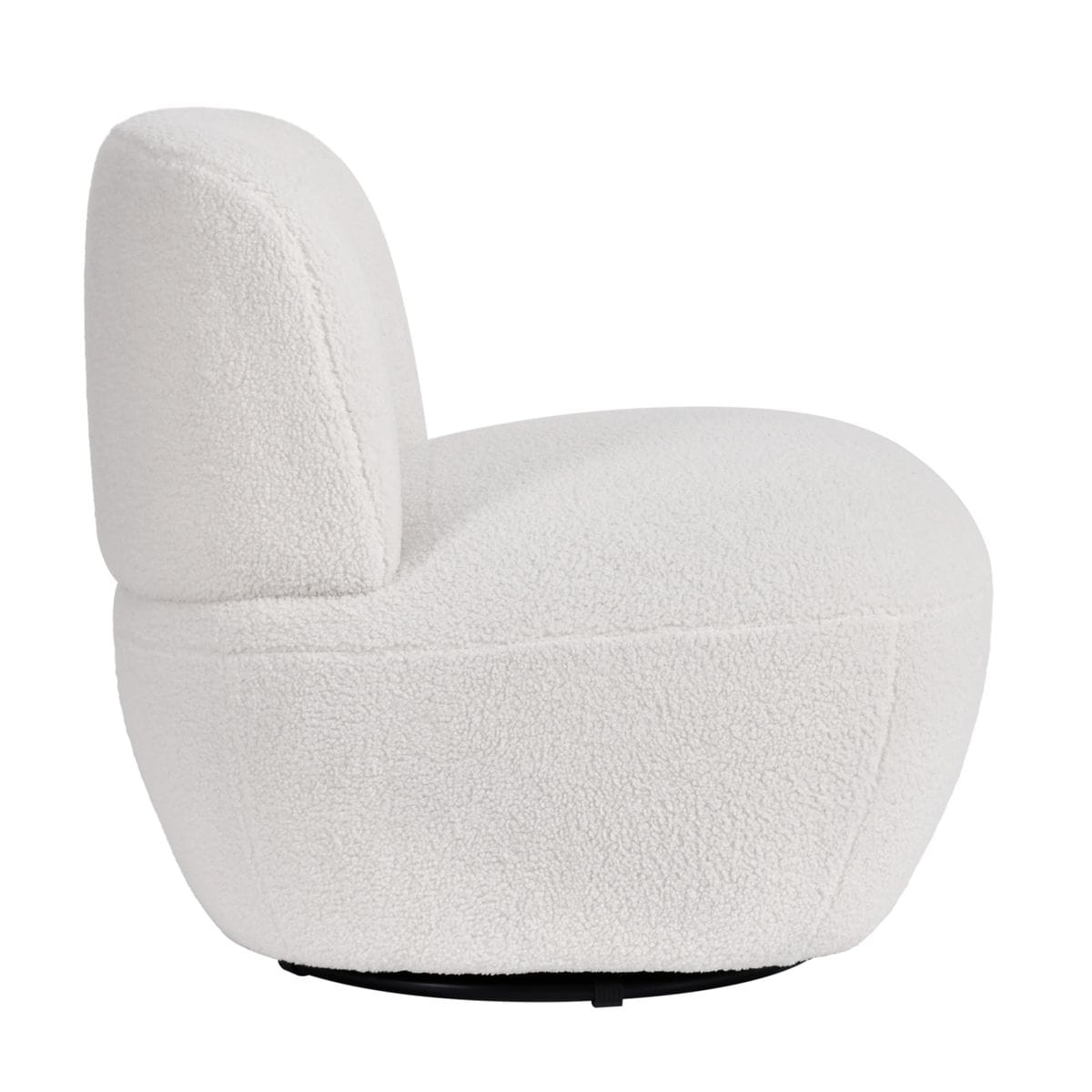 Fotel obrotowy Lana biały ecru 68x76x70 cm boucle Zago