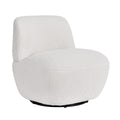 Fotel obrotowy Lana biały ecru 68x76x70 cm boucle Zago