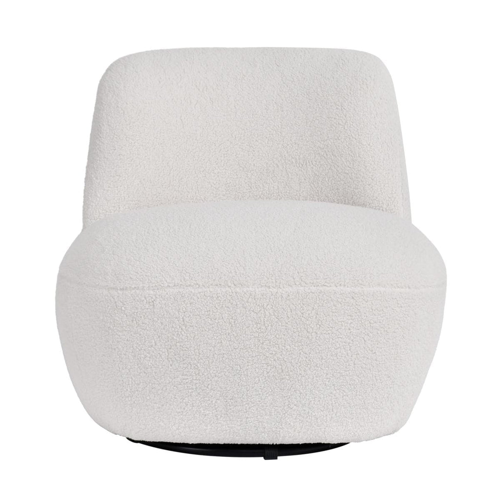 Fotel obrotowy Lana biały ecru 68x76x70 cm boucle Zago