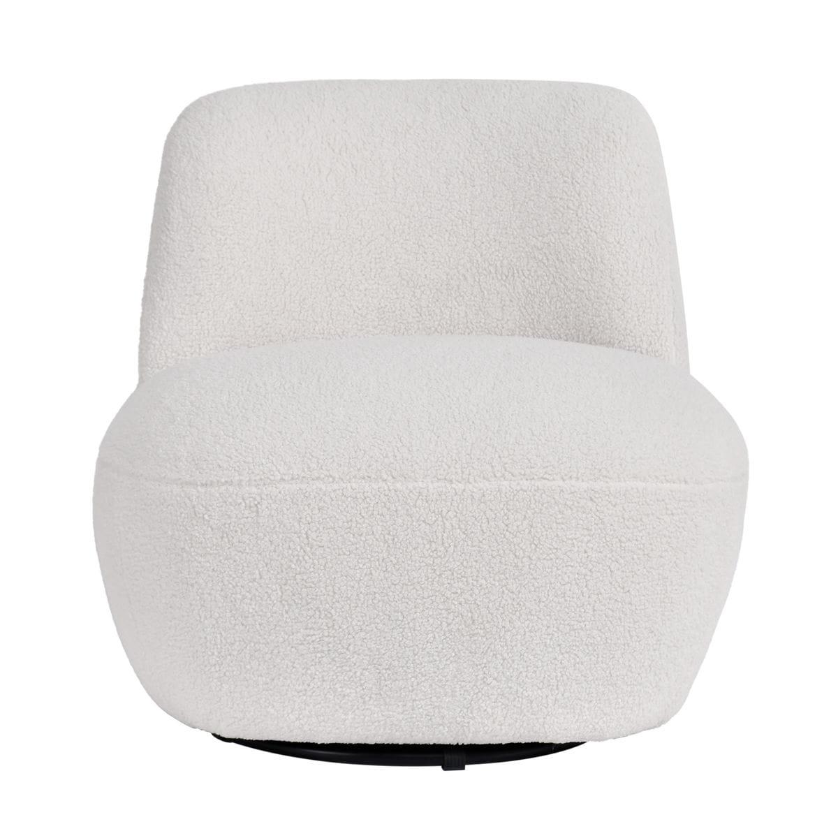 Fotel obrotowy Lana biały ecru 68x76x70 cm boucle Zago