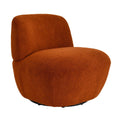 Fotel obrotowy Lana rdzawy terakota 68x76x70 cm boucle Zago