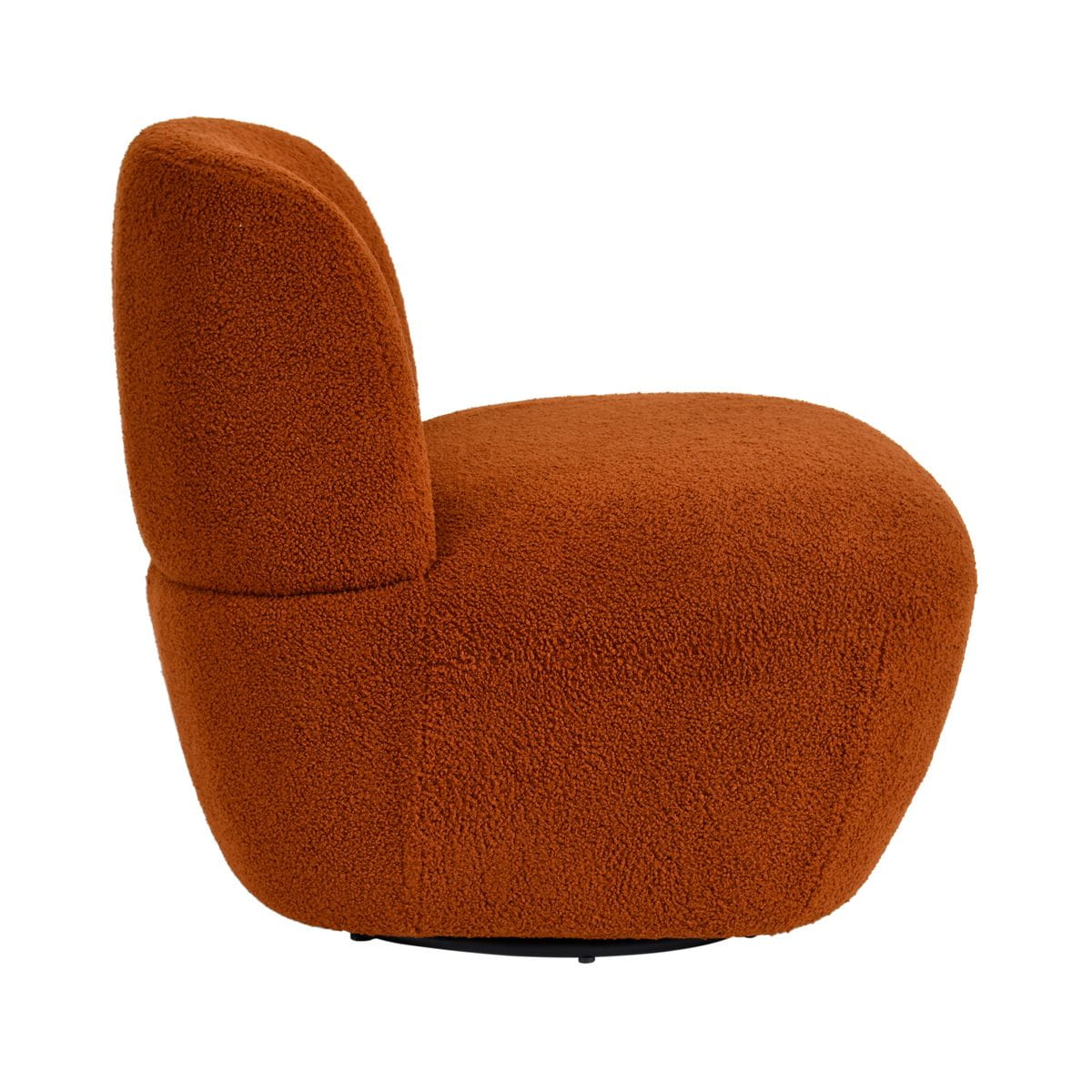 Fotel obrotowy Lana rdzawy terakota 68x76x70 cm boucle Zago